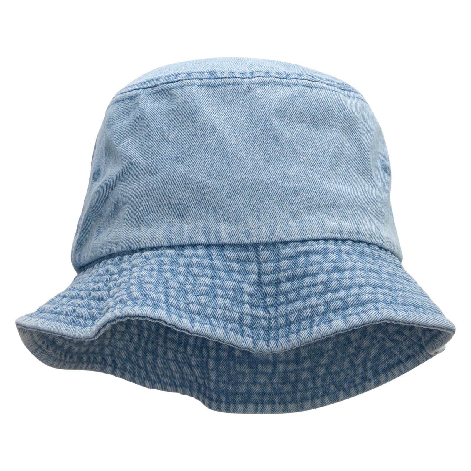 Vintage distressed washed denim bucket hat