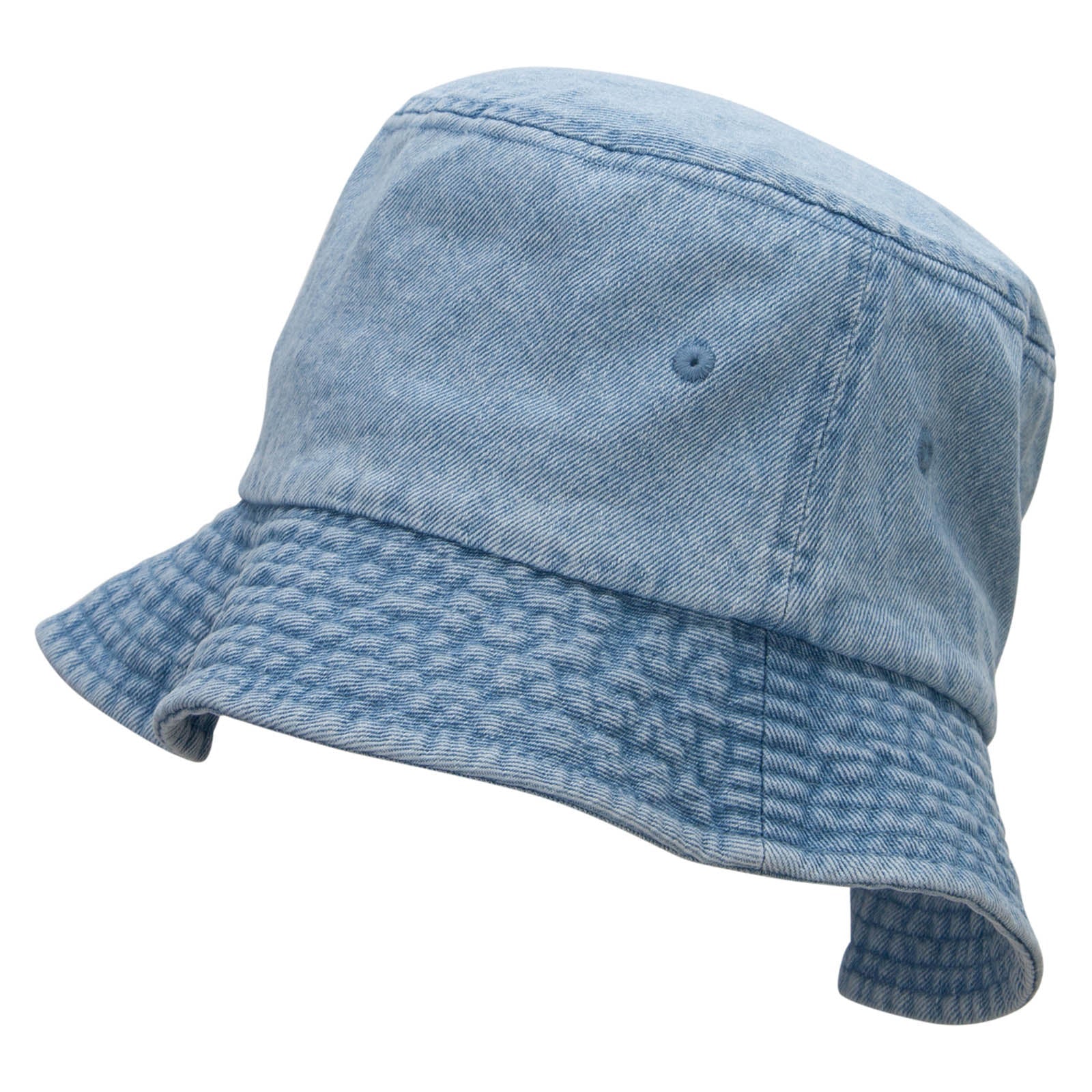Vintage distressed washed denim bucket hat