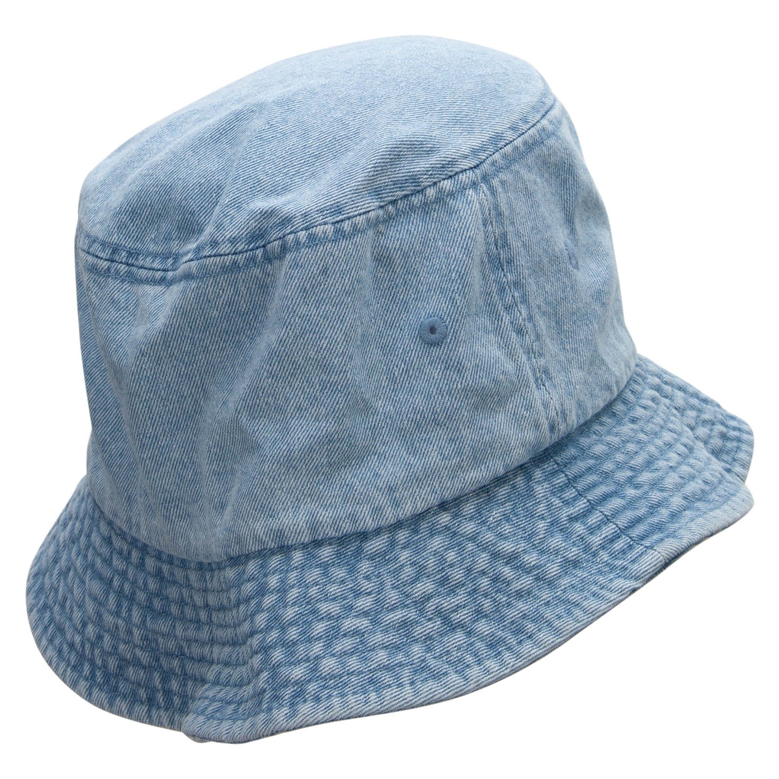 Vintage distressed washed denim bucket hat
