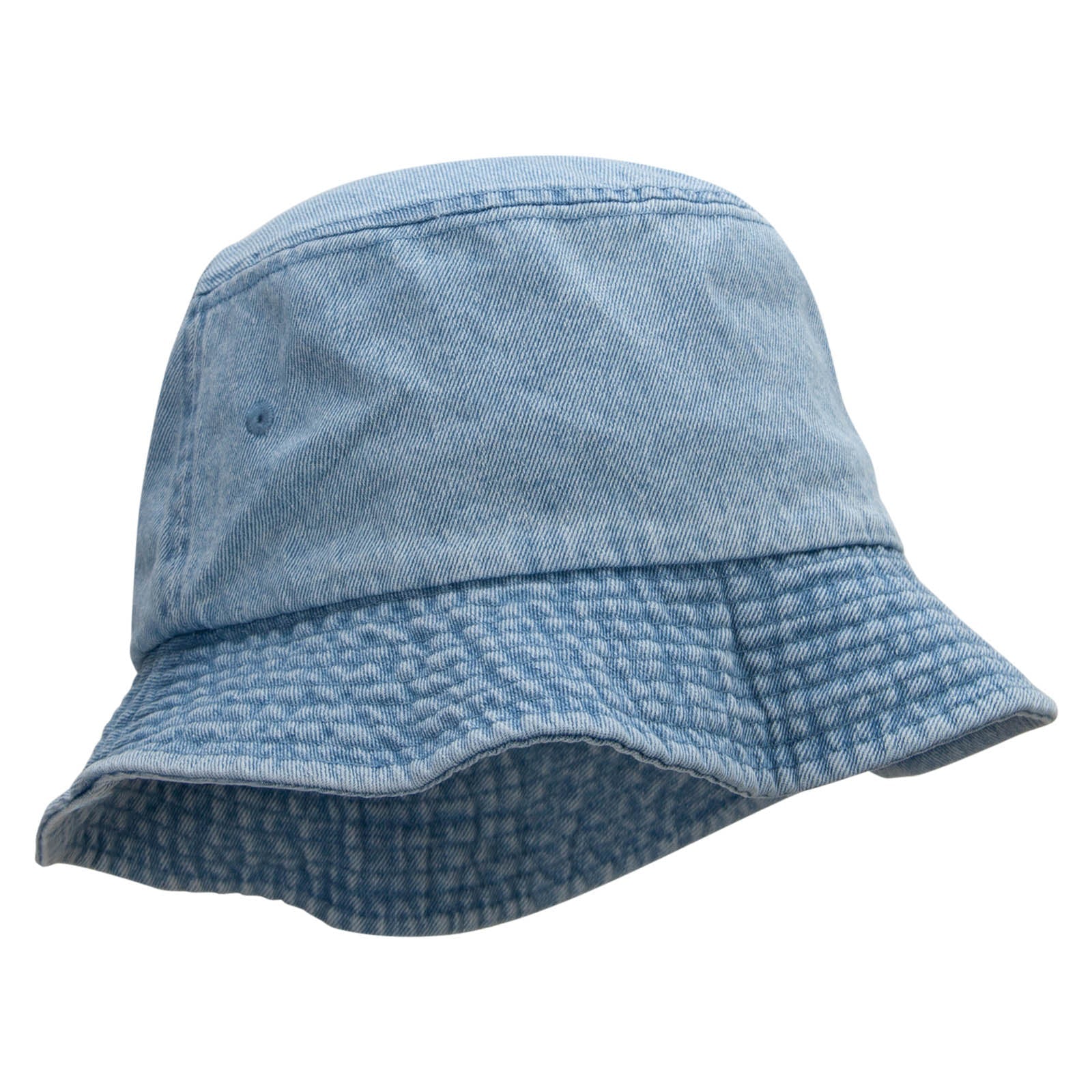 Vintage distressed washed denim bucket hat
