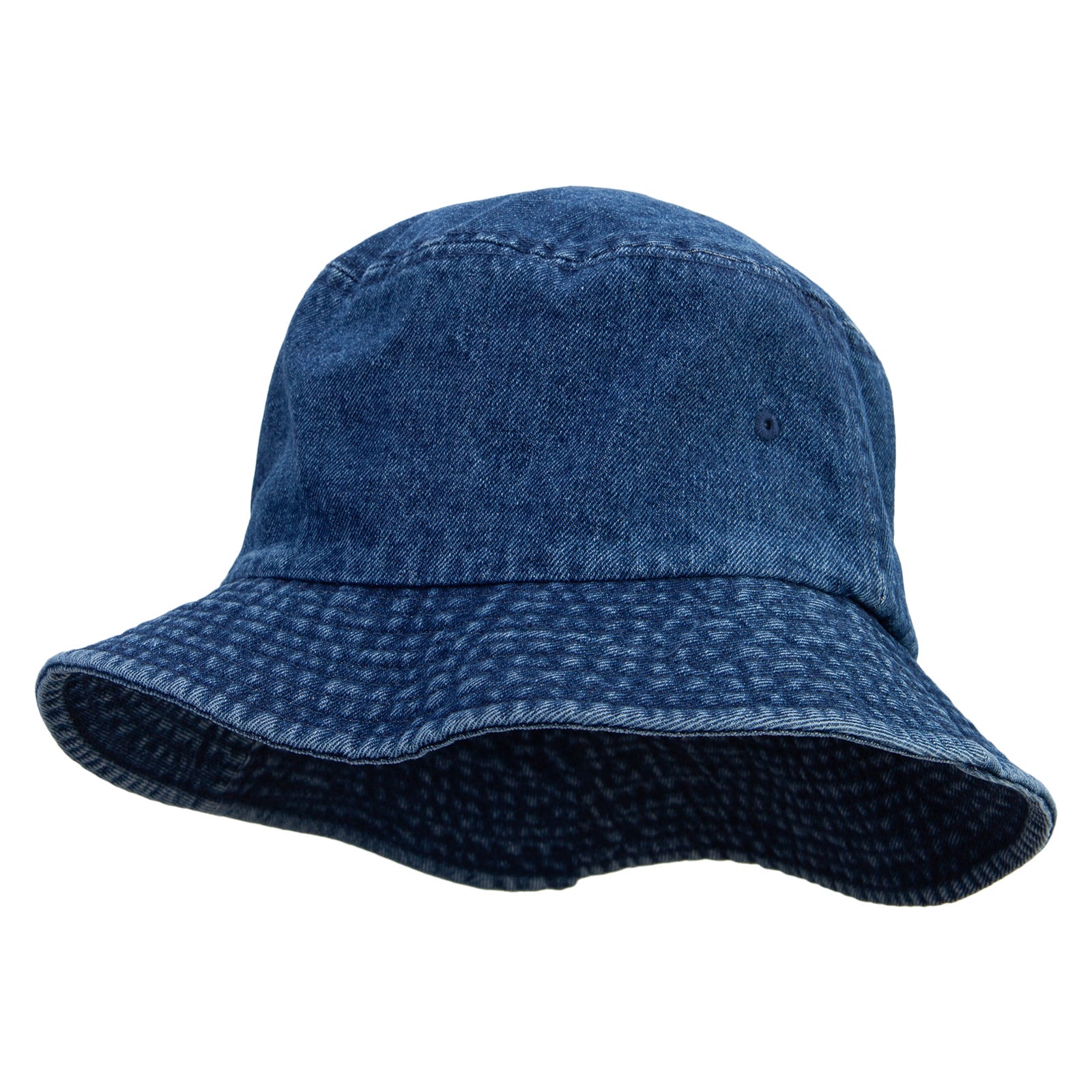 Vintage distressed washed denim bucket hat