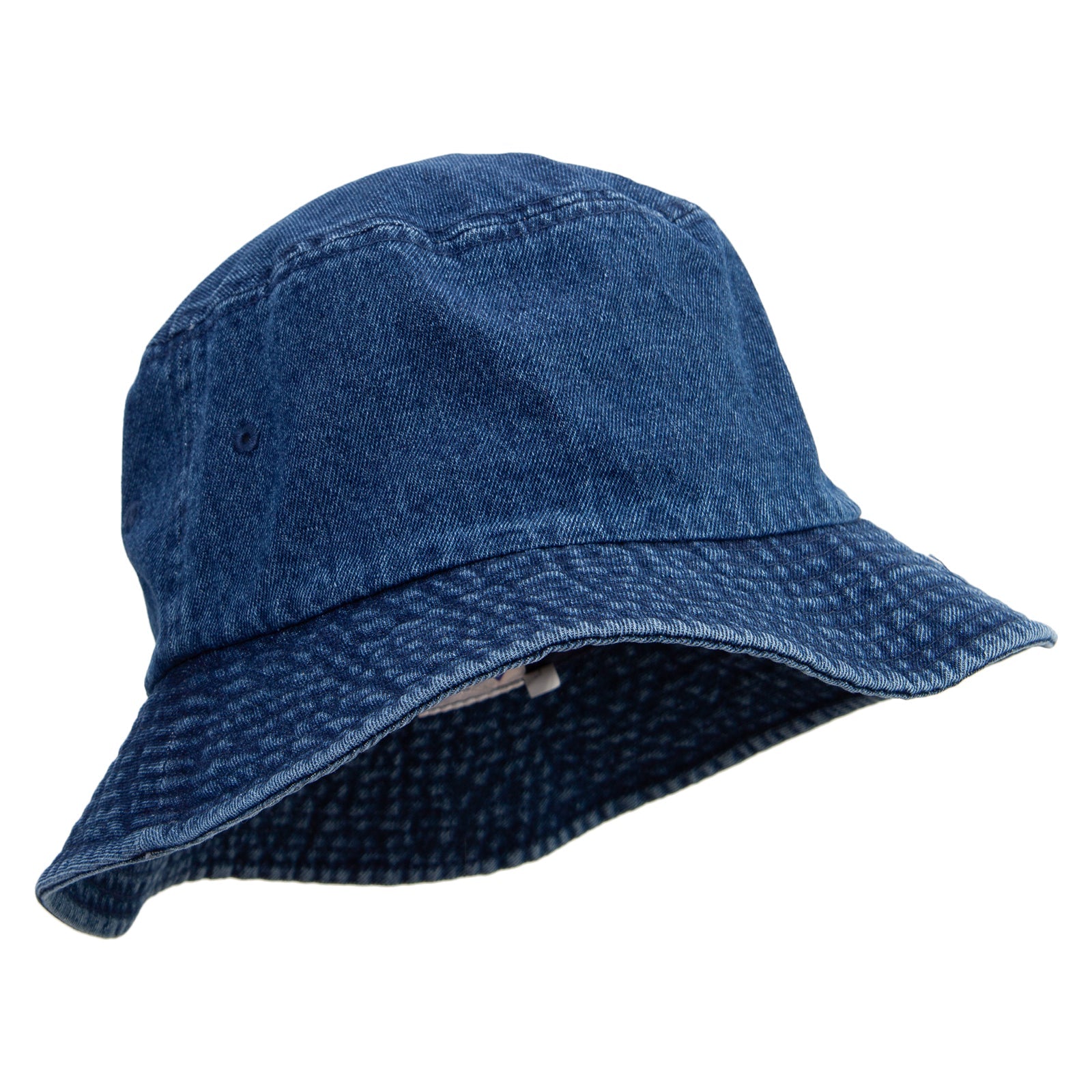 Vintage distressed washed denim bucket hat