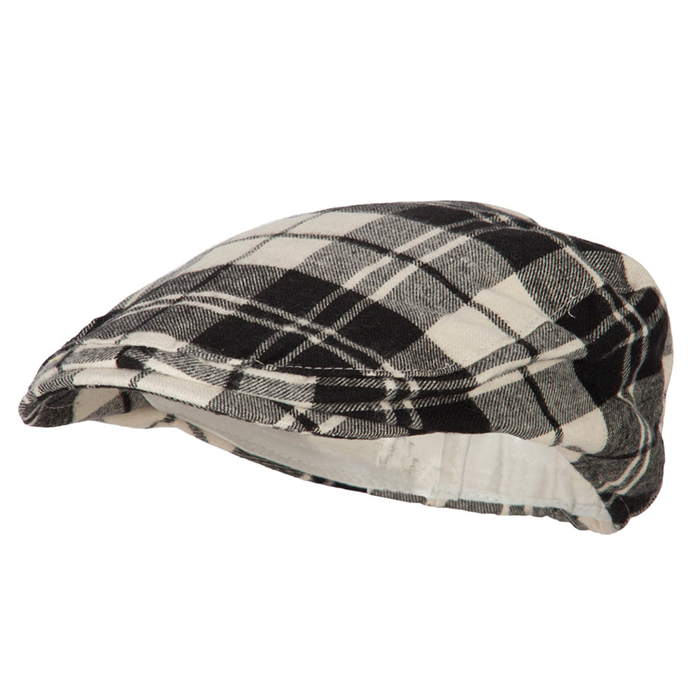100% Cotton Plaid Print Newsboy Cap | Classic Baseball Cap