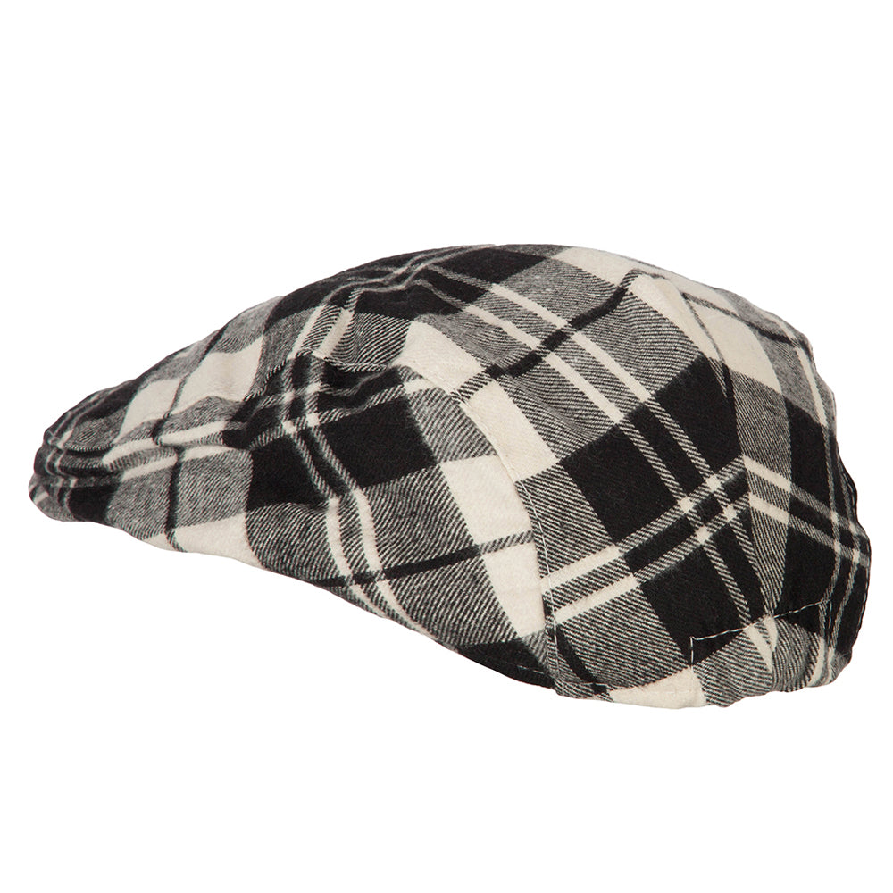 100% Cotton Plaid Print Newsboy Cap | Classic Baseball Cap
