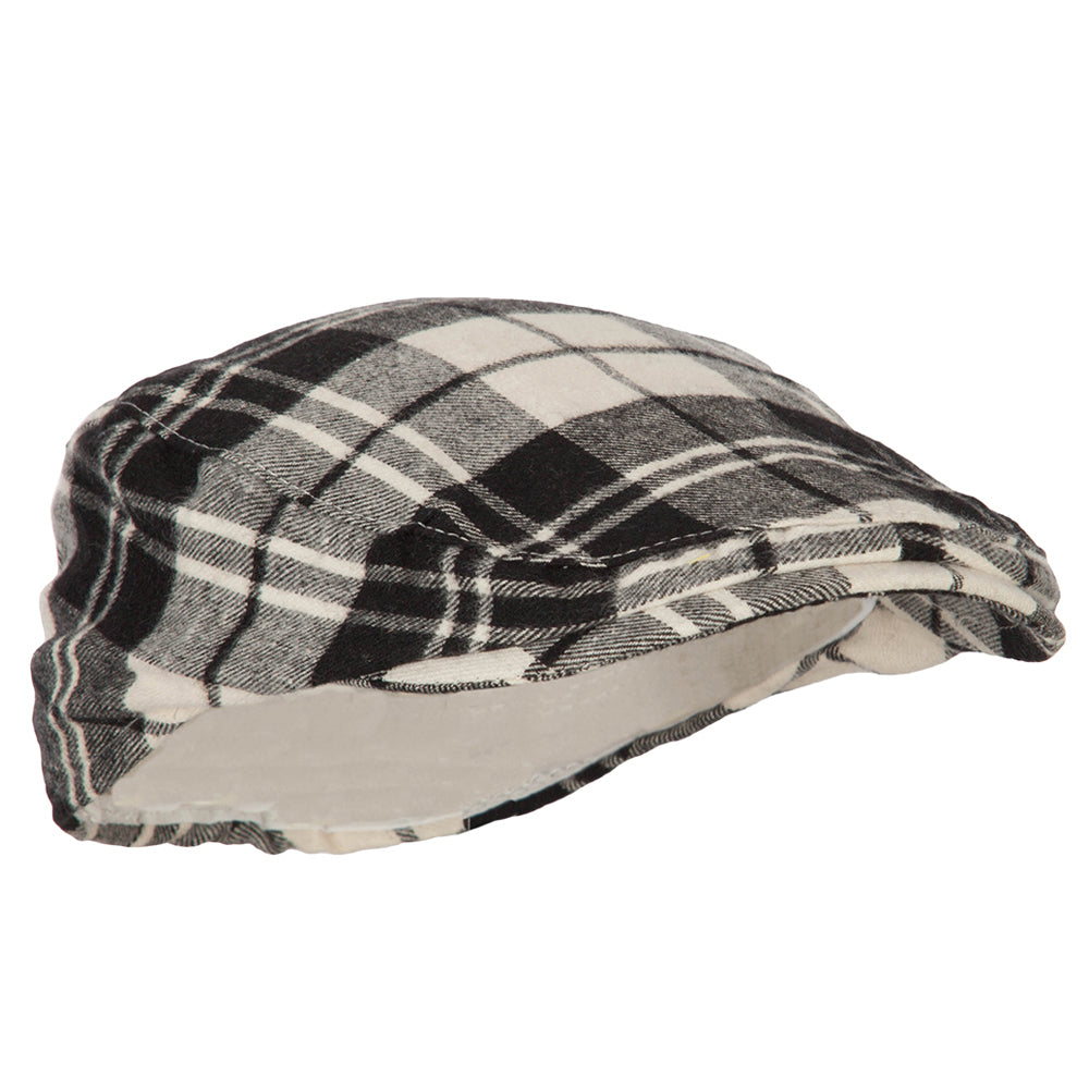 100% Cotton Plaid Print Newsboy Cap | Classic Baseball Cap