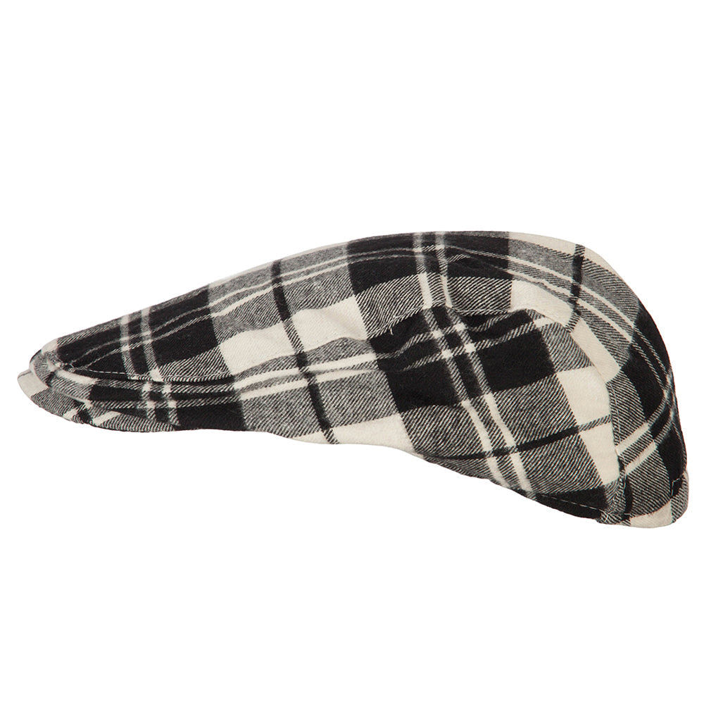 100% Cotton Plaid Print Newsboy Cap | Classic Baseball Cap