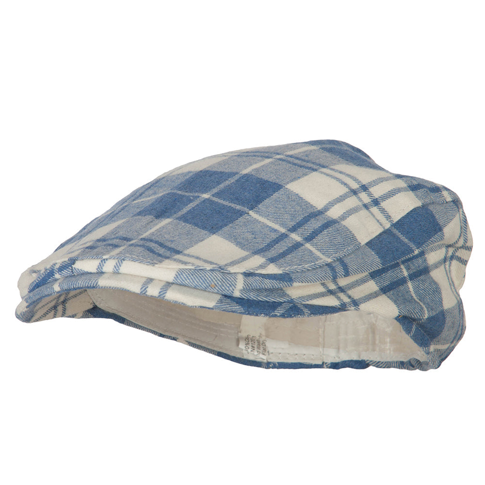 100% Cotton Plaid Print Newsboy Cap | Classic Baseball Cap