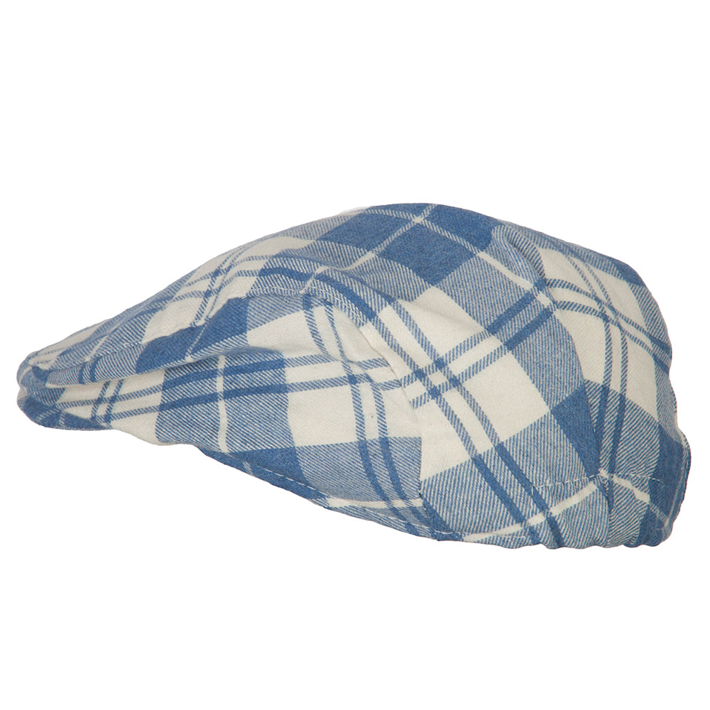100% Cotton Plaid Print Newsboy Cap | Classic Baseball Cap