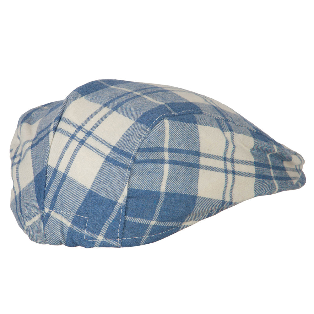 100% Cotton Plaid Print Newsboy Cap | Classic Baseball Cap