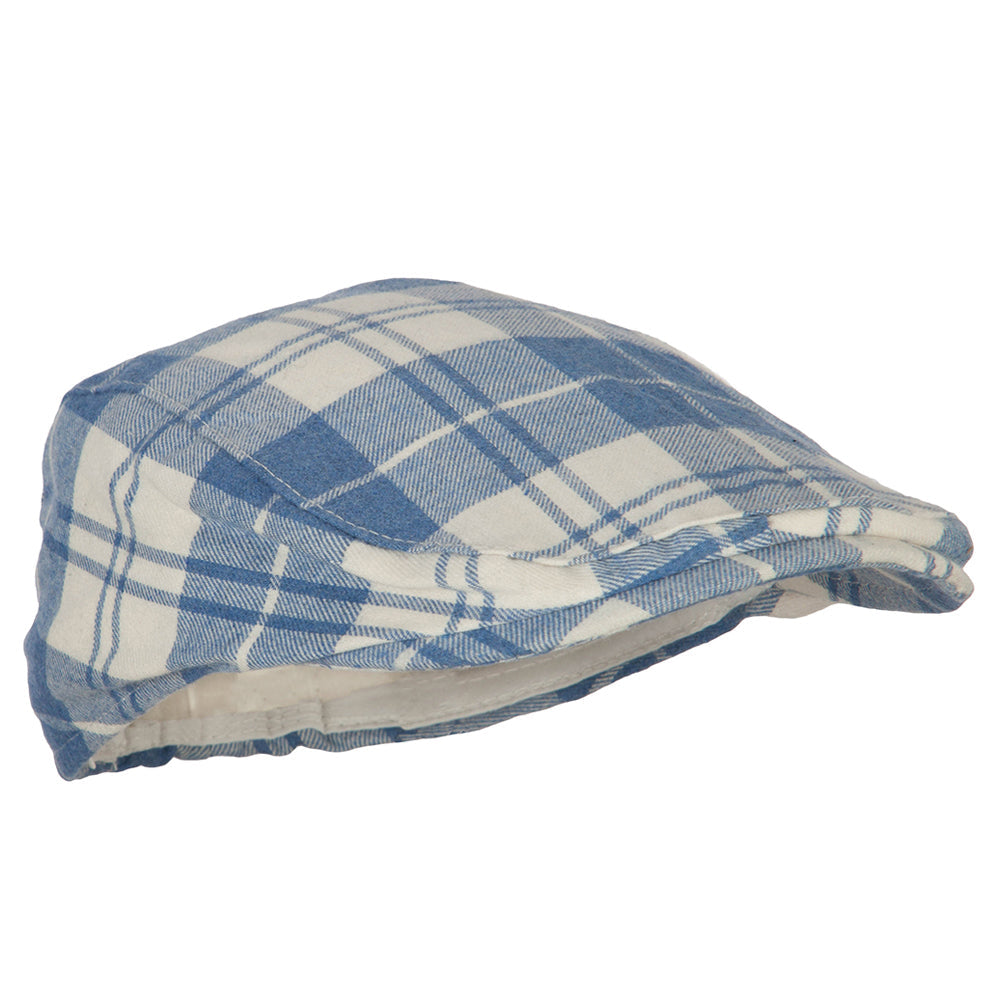 100% Cotton Plaid Print Newsboy Cap | Classic Baseball Cap