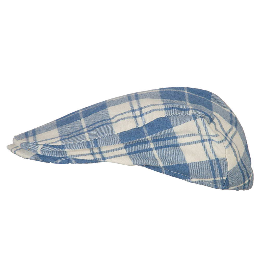 100% Cotton Plaid Print Newsboy Cap | Classic Baseball Cap
