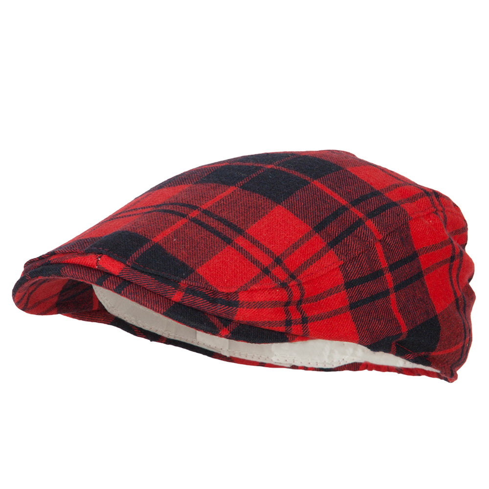 100% Cotton Plaid Print Newsboy Cap | Classic Baseball Cap