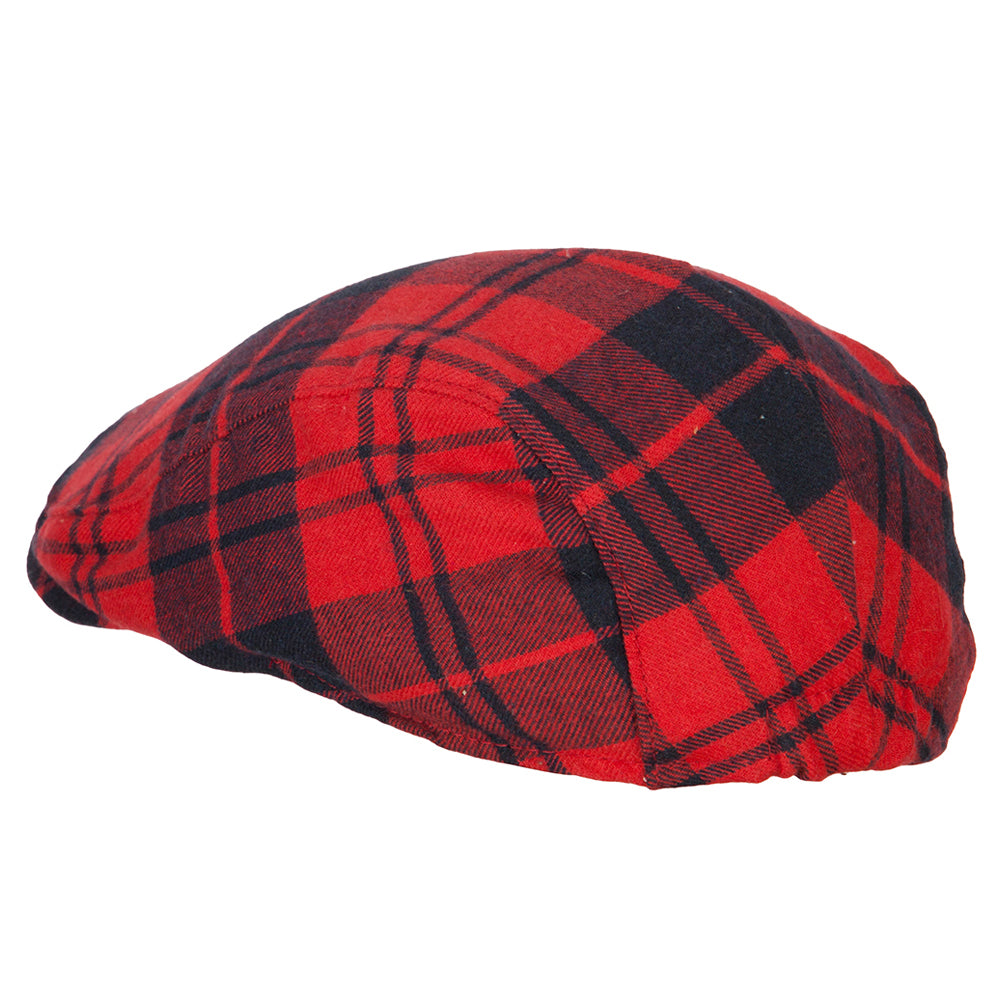 100% Cotton Plaid Print Newsboy Cap | Classic Baseball Cap