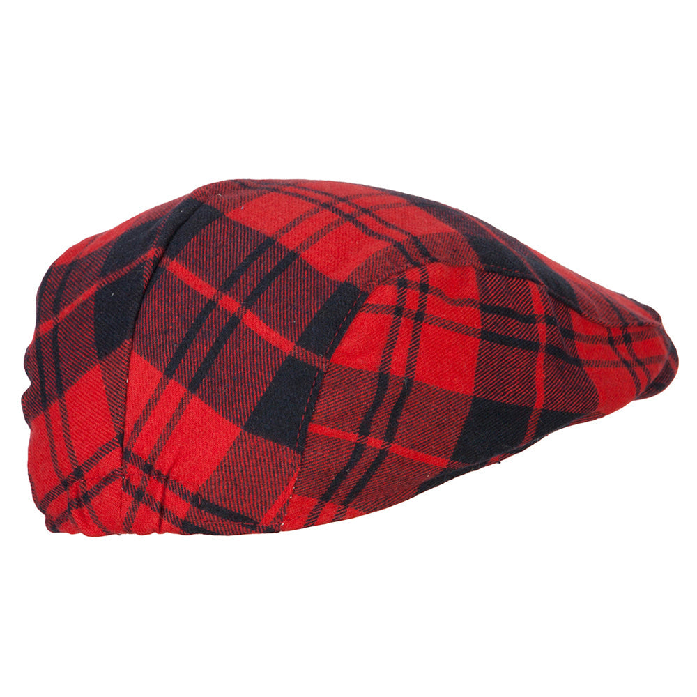 100% Cotton Plaid Print Newsboy Cap | Classic Baseball Cap