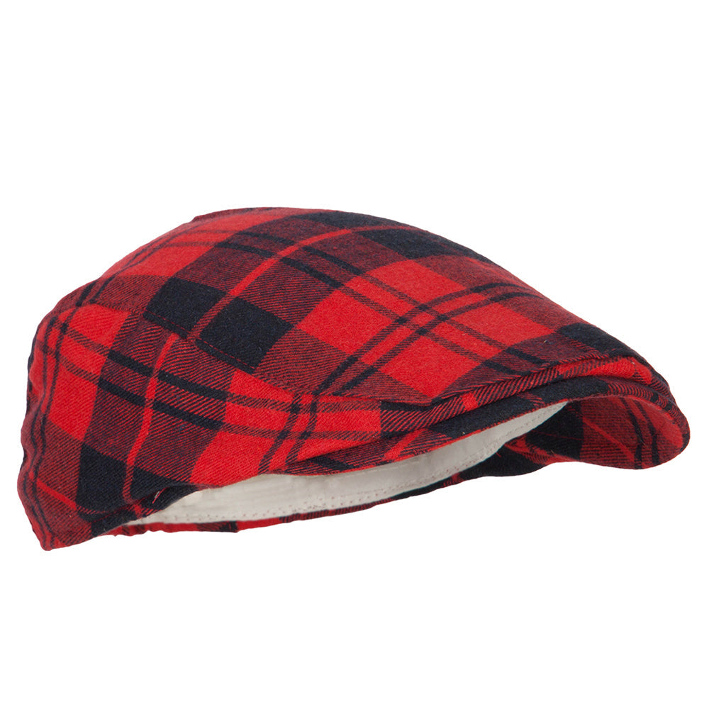 100% Cotton Plaid Print Newsboy Cap | Classic Baseball Cap