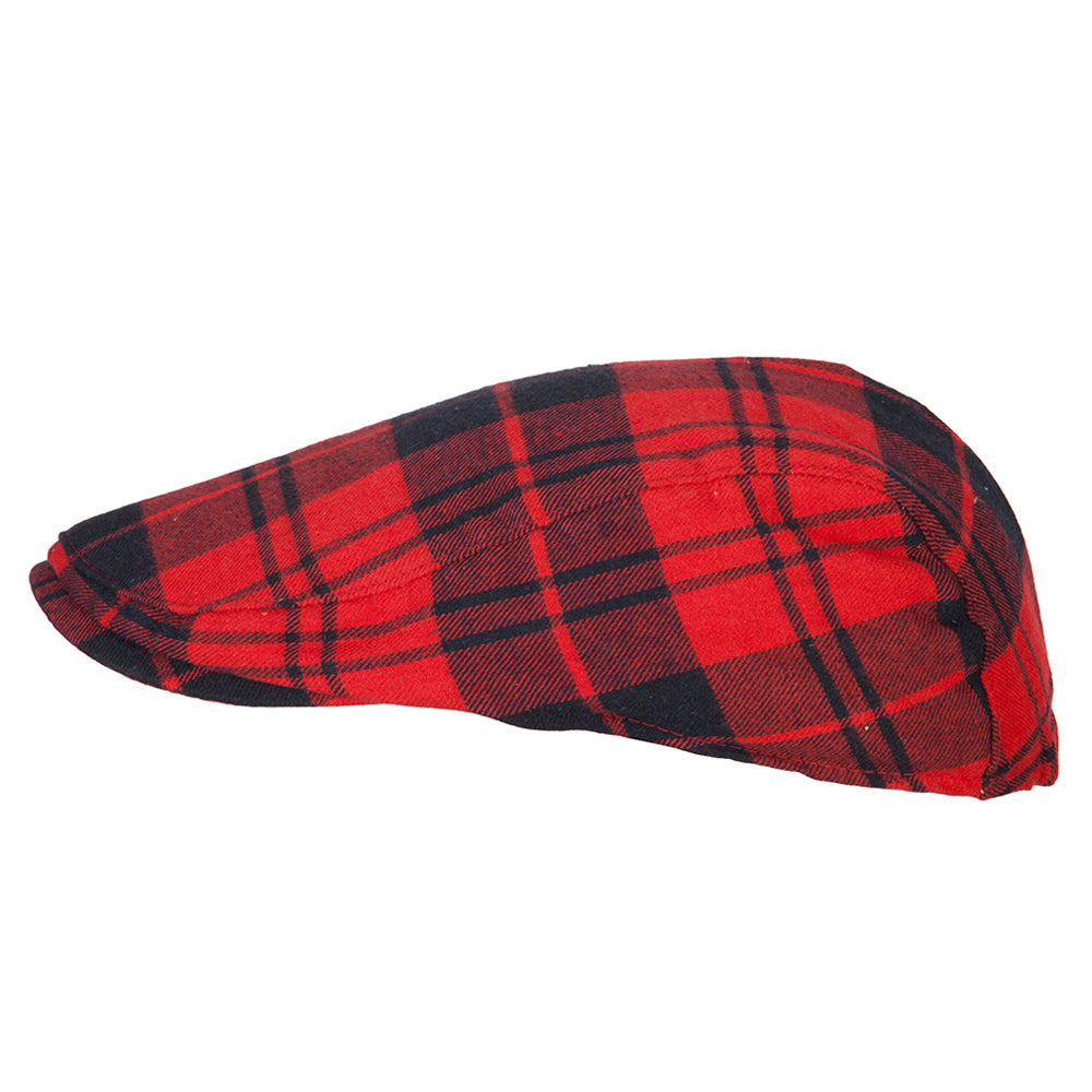 100% Cotton Plaid Print Newsboy Cap | Classic Baseball Cap