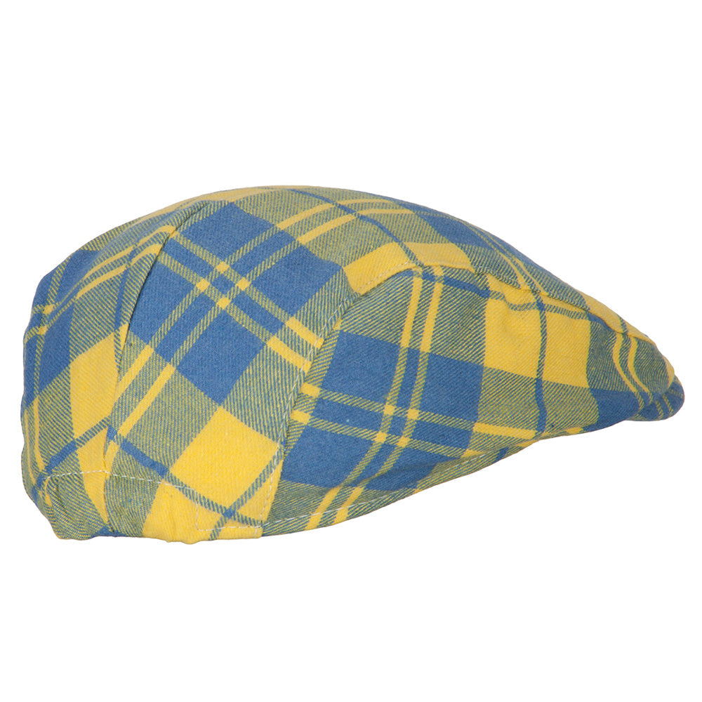 100% Cotton Plaid Print Newsboy Cap | Classic Baseball Cap