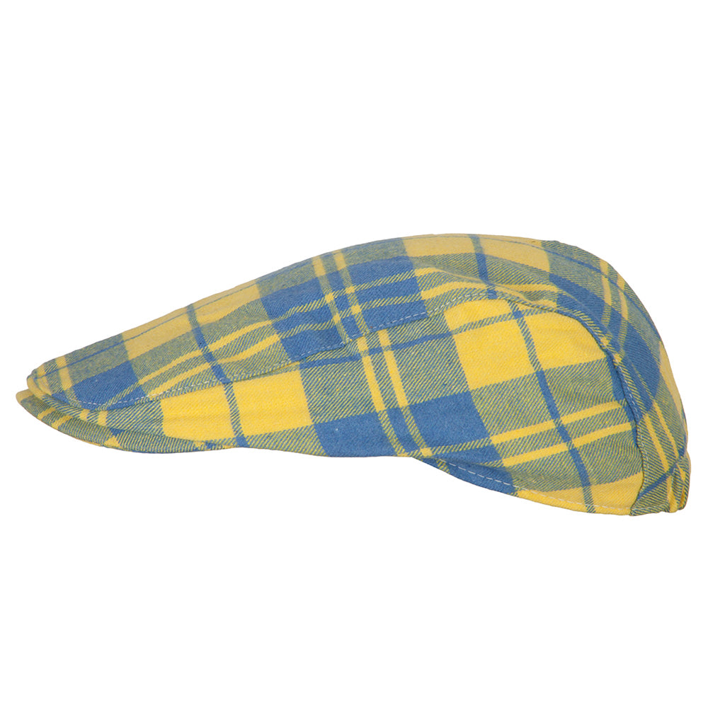 100% Cotton Plaid Print Newsboy Cap | Classic Baseball Cap