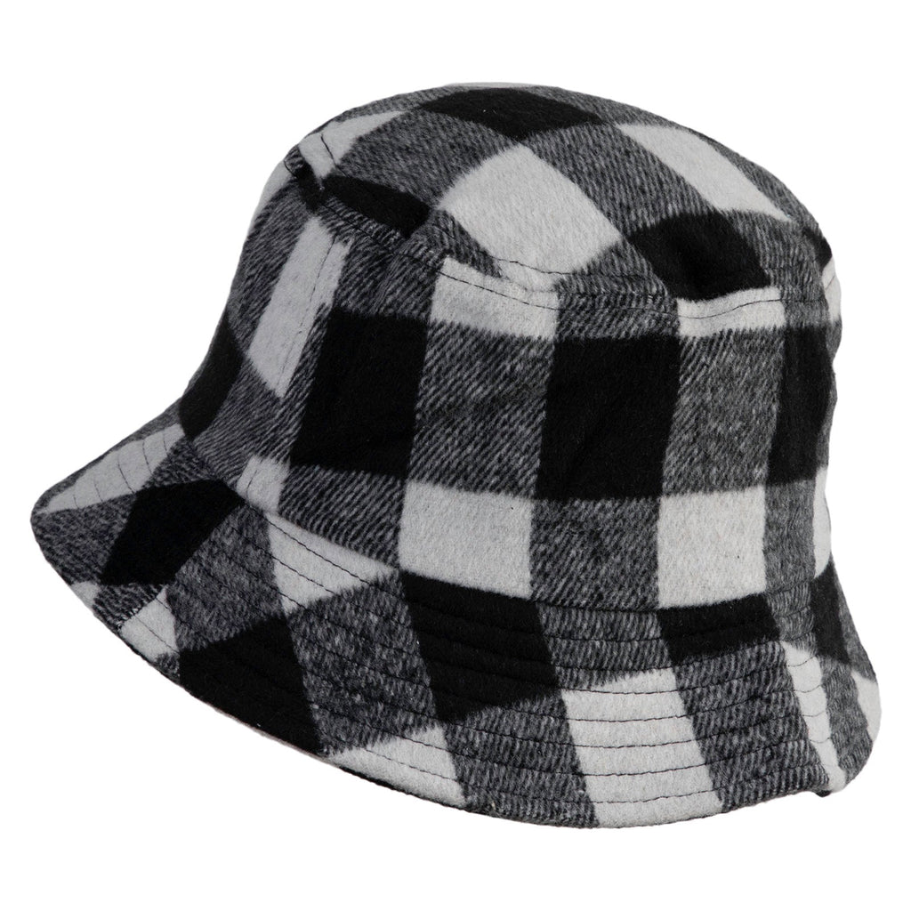 Retro plaid bucket hat - versatile and trendy hat - unisex