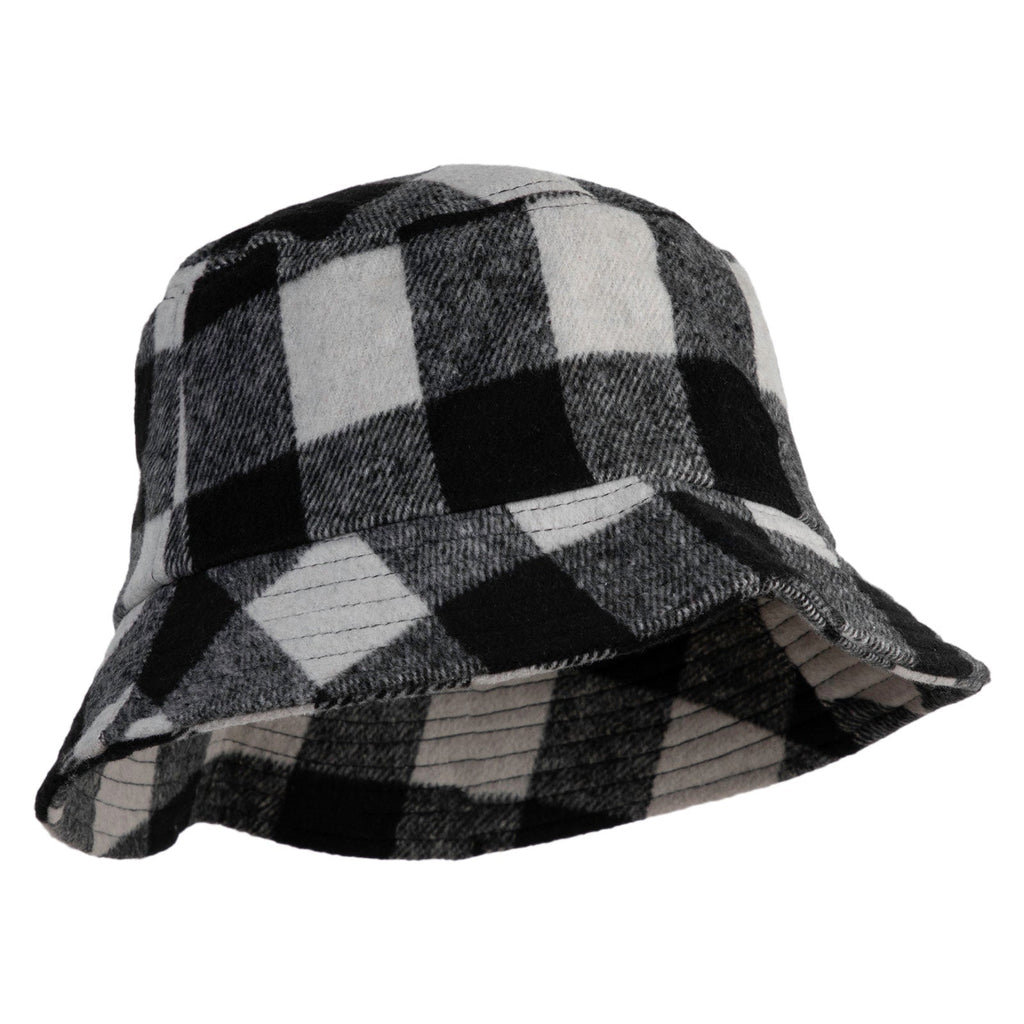 Retro plaid bucket hat - versatile and trendy hat - unisex