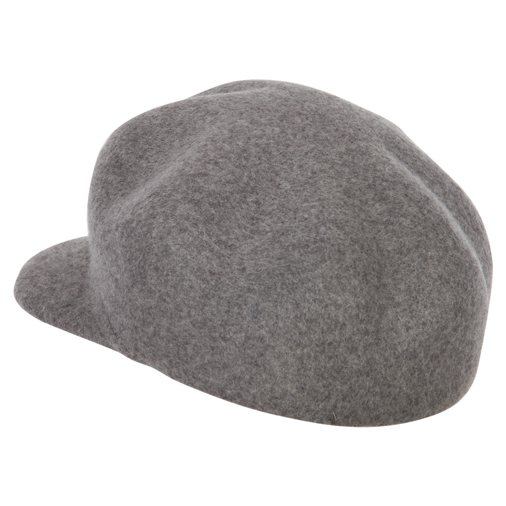 Six-panel felted wool newsboy cap | Retro baseball cap