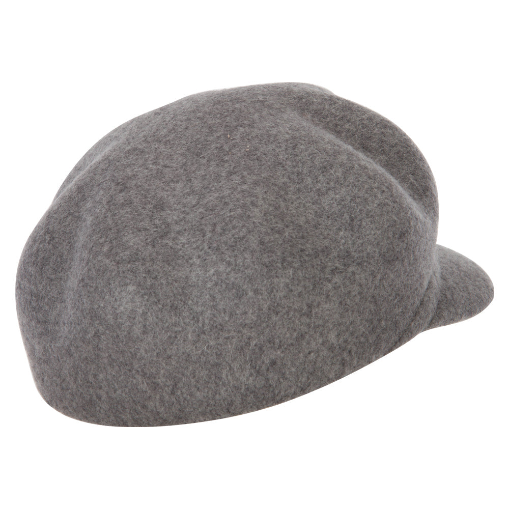 Six-panel felted wool newsboy cap | Retro baseball cap