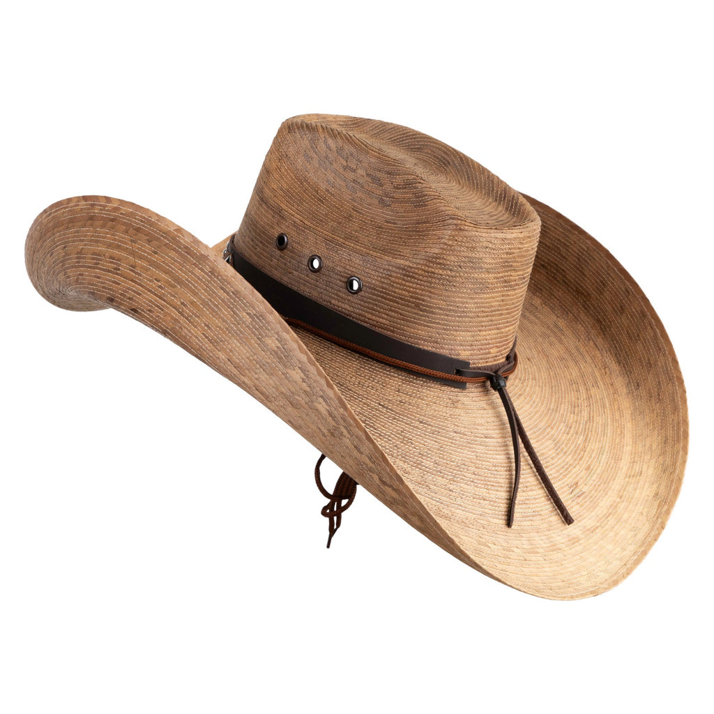 Mexican-style wide-brimmed handwoven straw hat