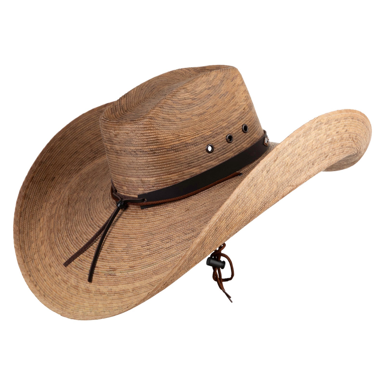 Mexican-style wide-brimmed handwoven straw hat