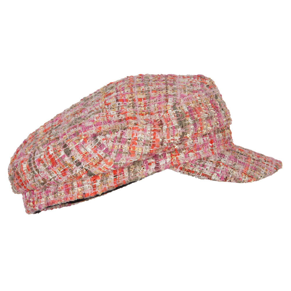 Multicolored twill captain's hat