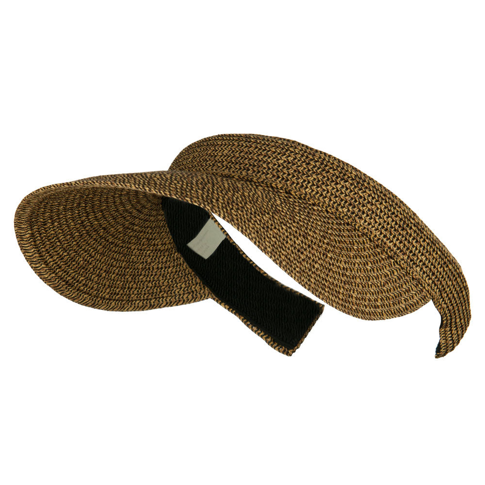 Hand-woven clip-on sun hat
