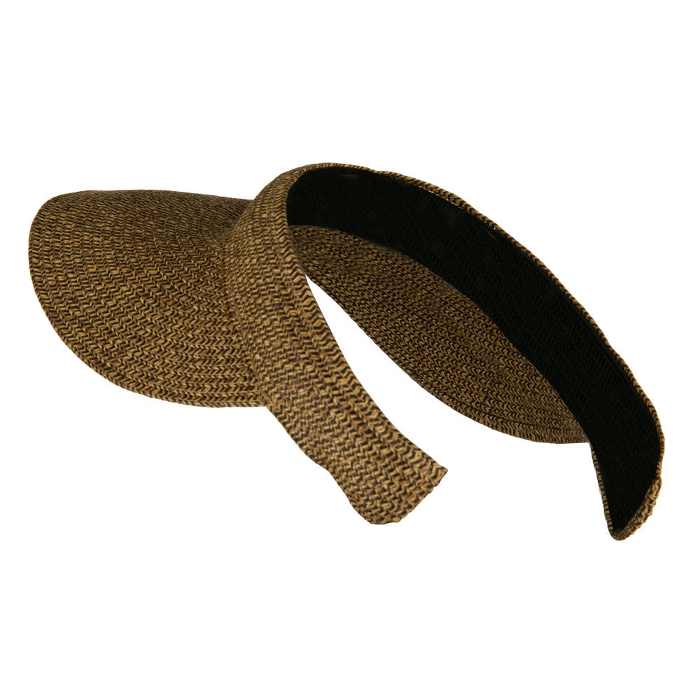 Hand-woven clip-on sun hat