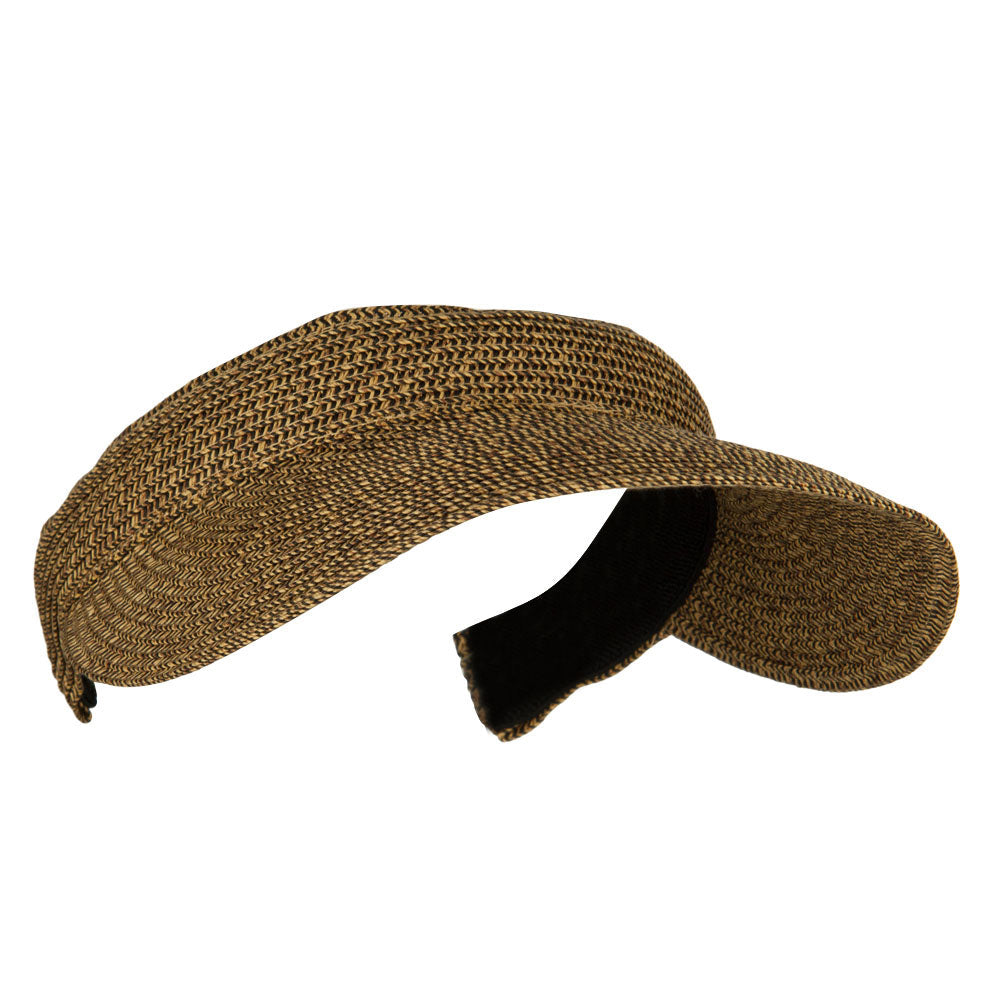 Hand-woven clip-on sun hat