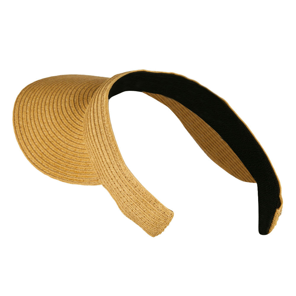 Hand-woven clip-on sun hat