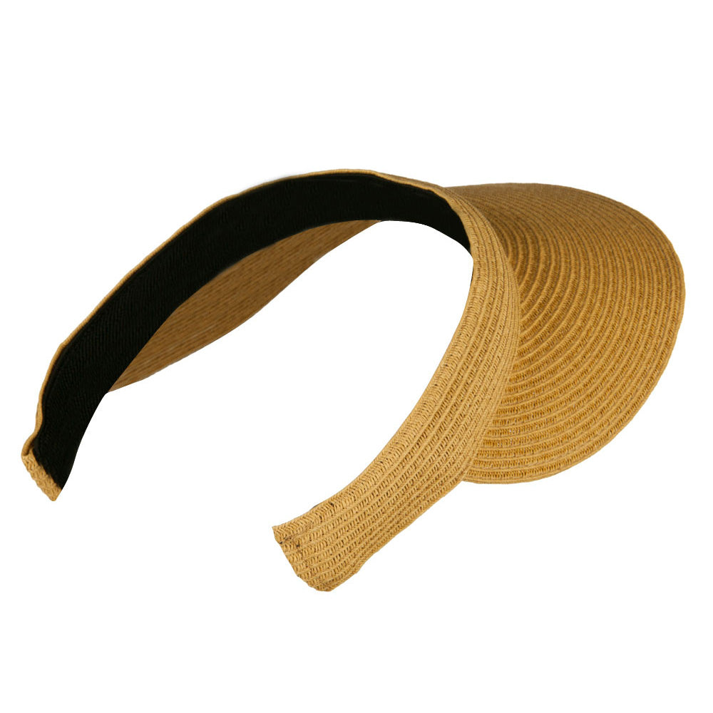 Hand-woven clip-on sun hat