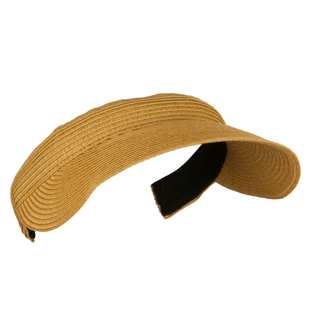 Hand-woven clip-on sun hat