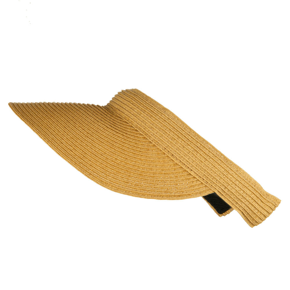 Hand-woven clip-on sun hat