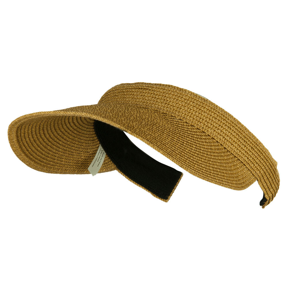 Hand-woven clip-on sun hat