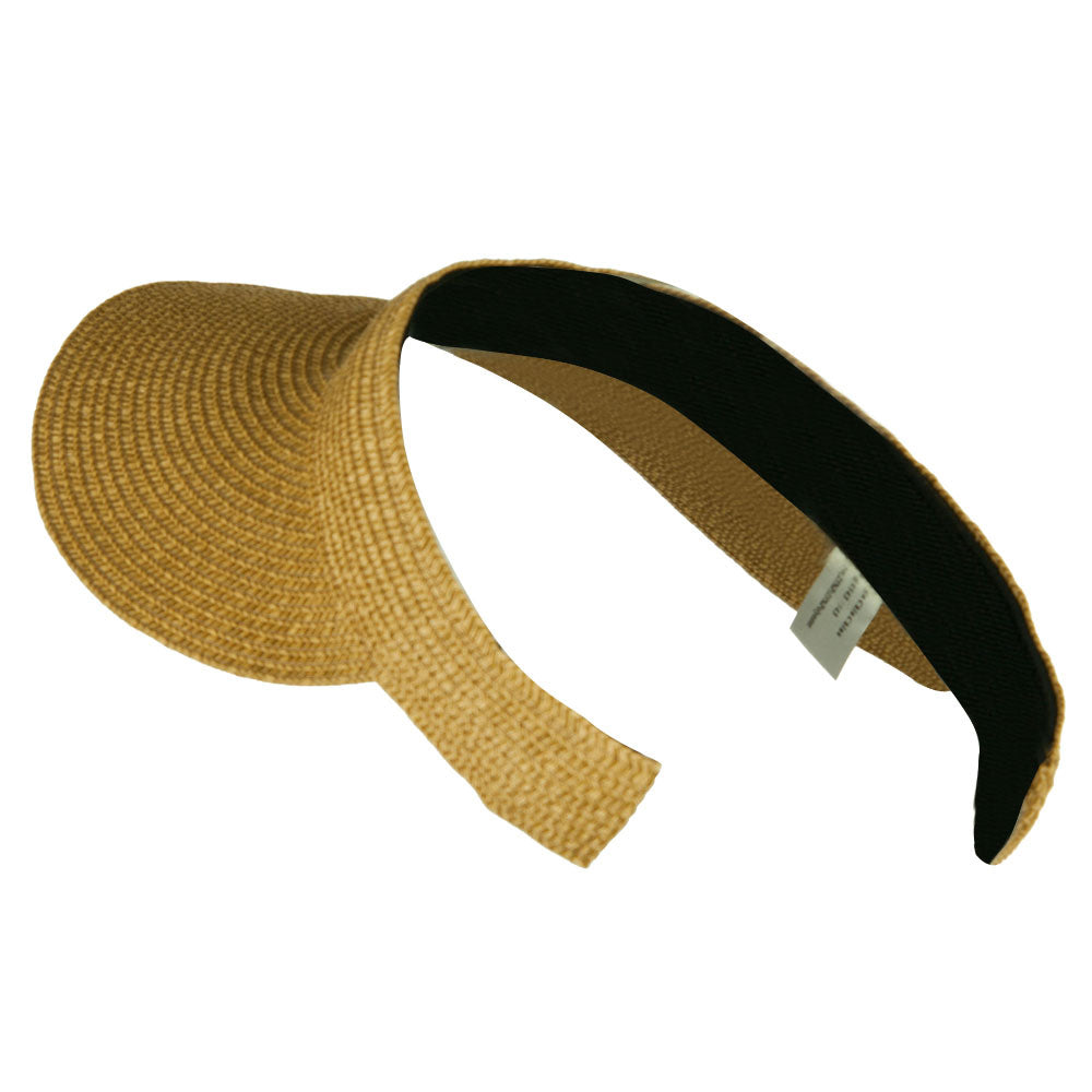 Hand-woven clip-on sun hat