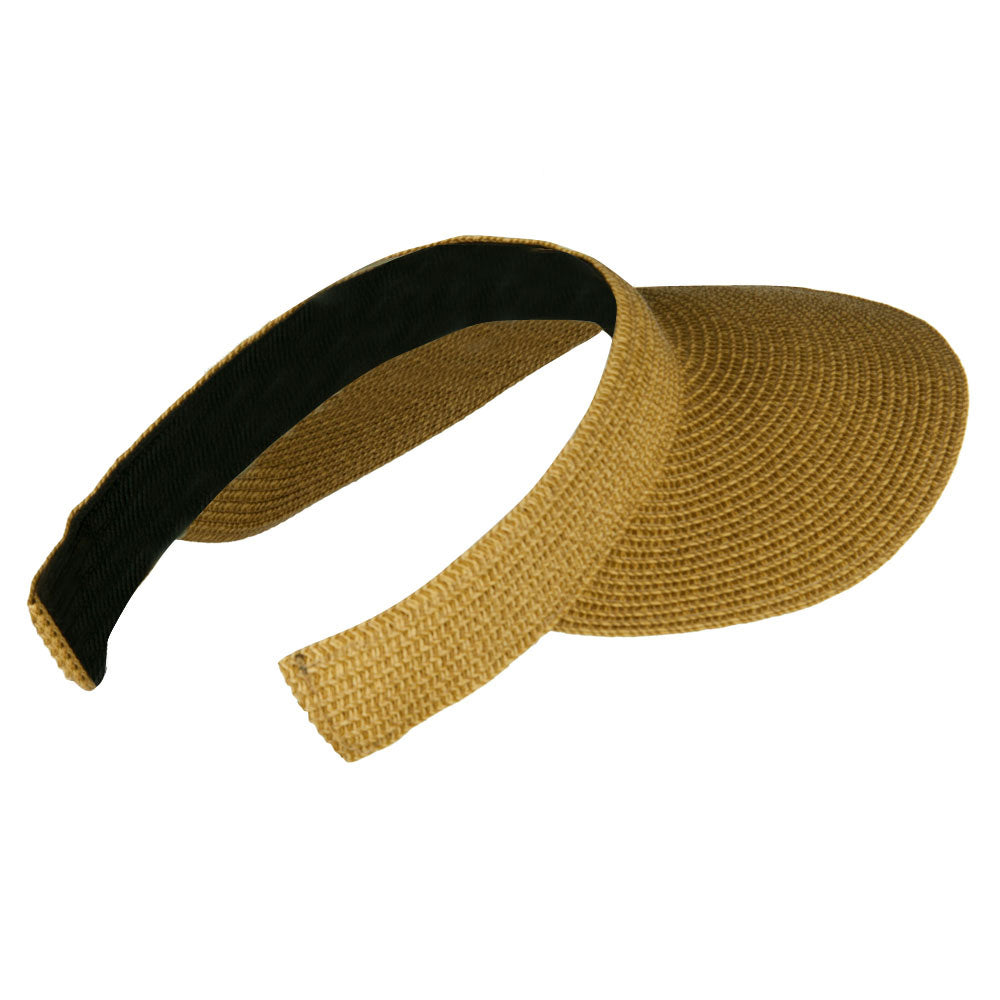 Hand-woven clip-on sun hat