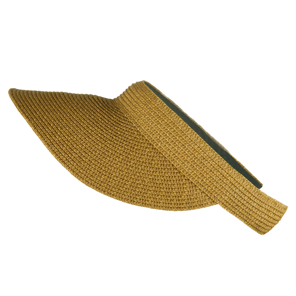 Hand-woven clip-on sun hat