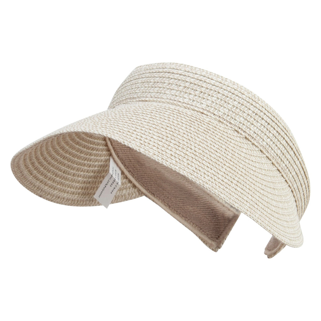 Hand-woven clip-on sun hat