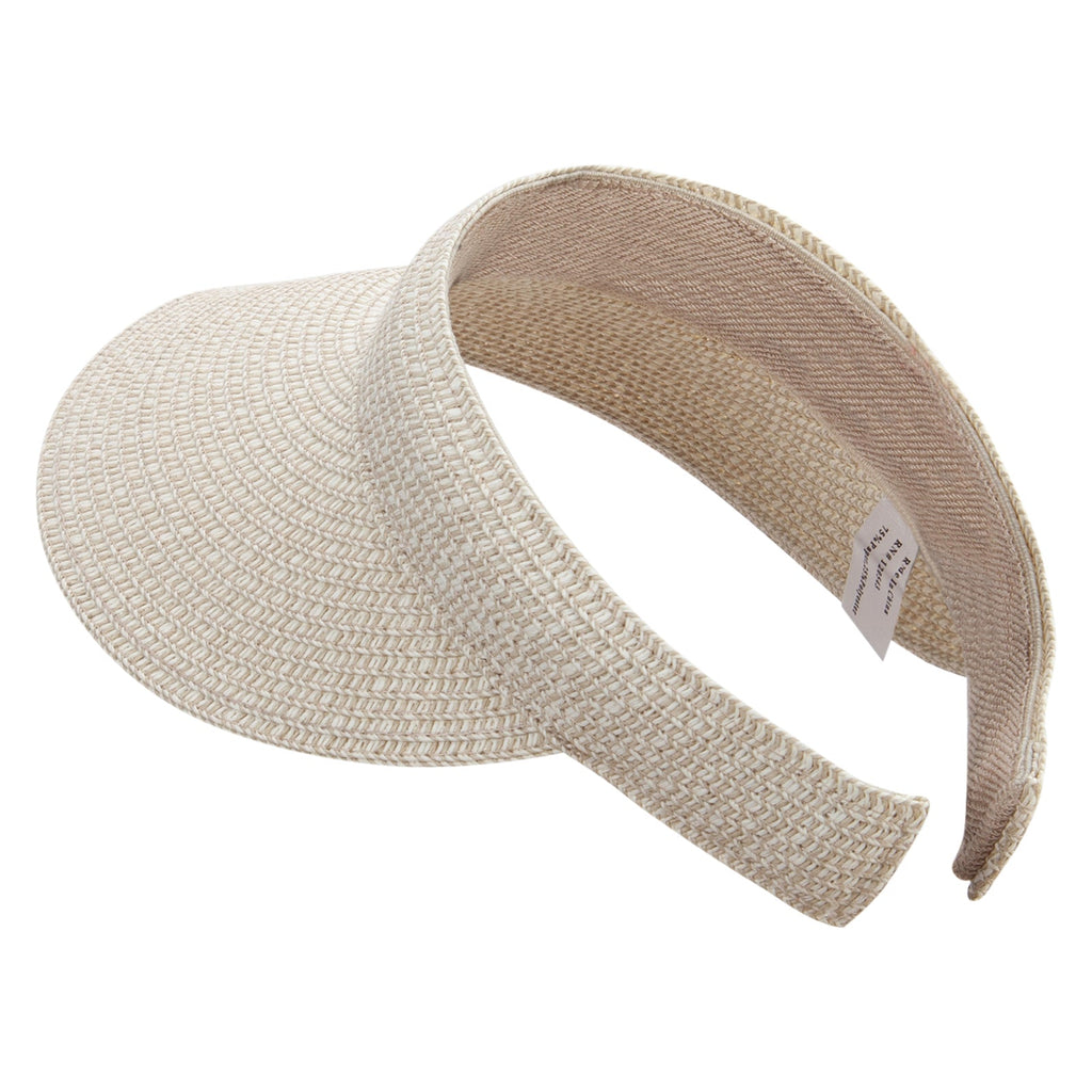 Hand-woven clip-on sun hat