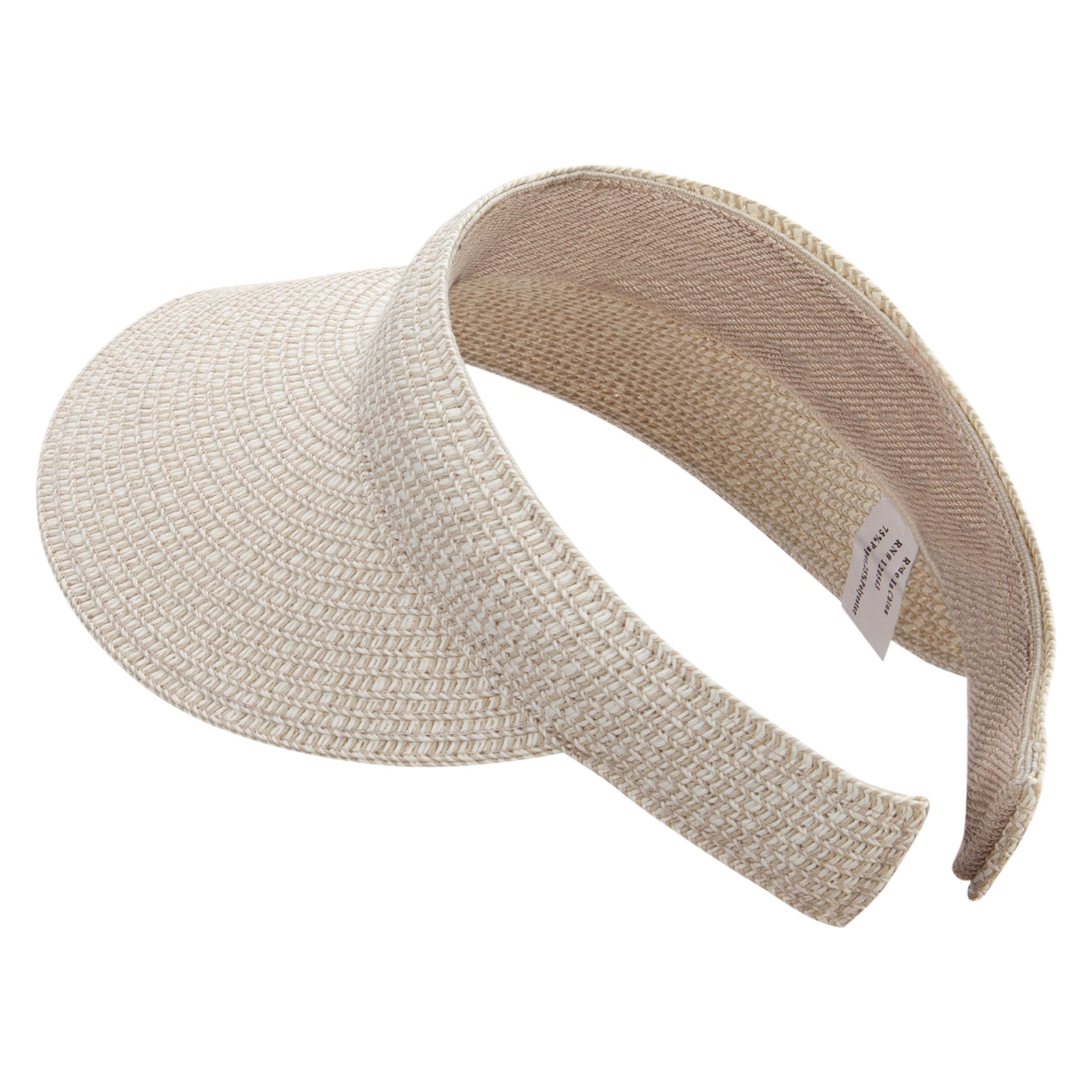 Hand-woven clip-on sun hat