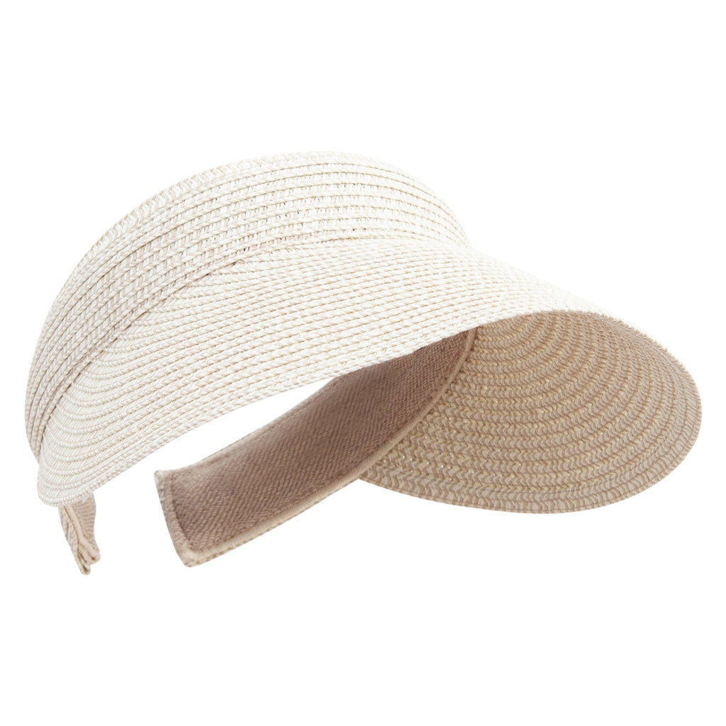 Hand-woven clip-on sun hat